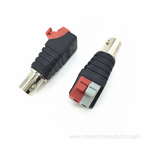 Press-Fit Screwless terminal CCTV Cable BNC Female Connector